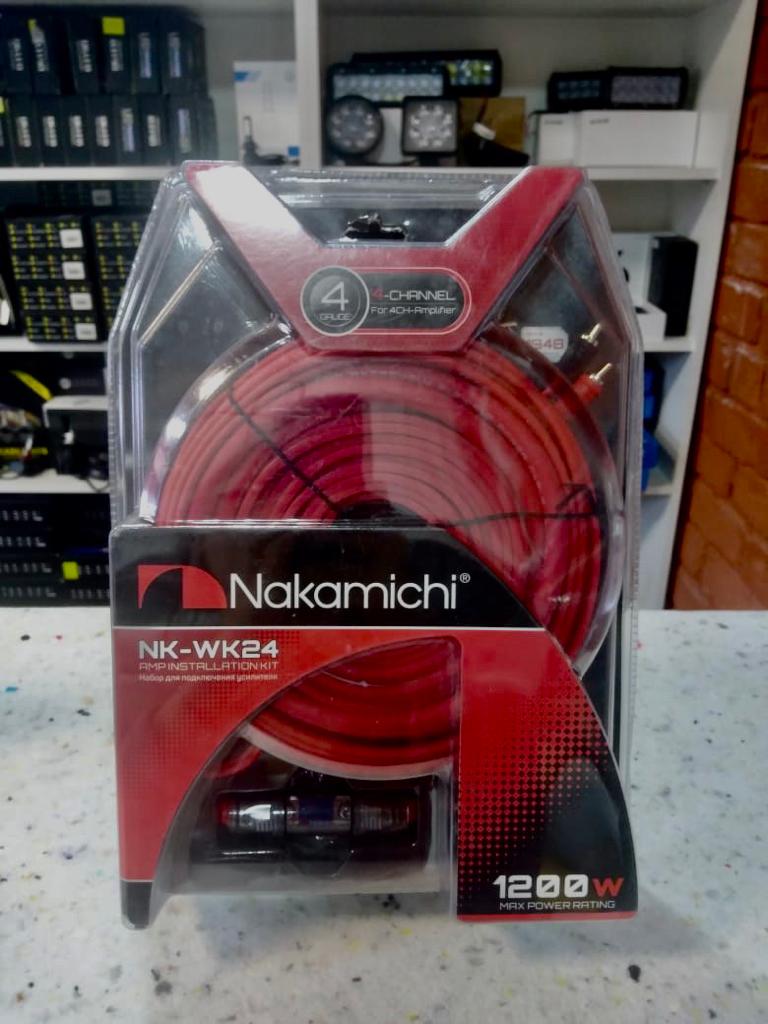 Провода комплект Nakamichi NK-WK24 для 4х канального усилителя. (Медь) -  АвтоМикс